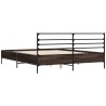 Cadre de lit sans matelas chêne marron 120x200 cm 
