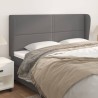 Tête de lit avec oreilles Gris 163x23x118/128 cm Similicuir 