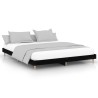 Cadre de lit sans matelas noir 150x200 cm bois d'ingénierie 