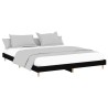Cadre de lit sans matelas noir 150x200 cm bois d'ingénierie 