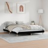 Cadre de lit sans matelas noir 150x200 cm bois d'ingénierie 