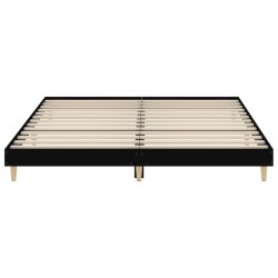 Cadre de lit sans matelas noir 150x200 cm bois d'ingénierie 
