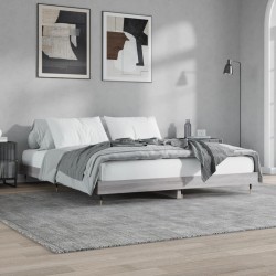 Cadre de lit sans matelas sonoma gris 120x200cm bois ingénierie 