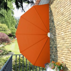 Auvent latéral pliable de terrasse Terre cuite 200 cm  