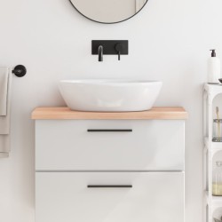 Comptoir de salle de bain 80x40x(2-4) cm bois massif non traité 