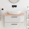 Comptoir de salle de bain 80x40x(2-4) cm bois massif non traité 