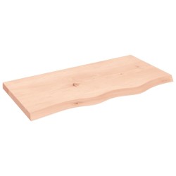 Comptoir de salle de bain 80x40x(2-4) cm bois massif non traité 