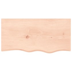 Comptoir de salle de bain 80x40x(2-4) cm bois massif non traité 