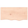 Comptoir de salle de bain 80x40x(2-4) cm bois massif non traité 