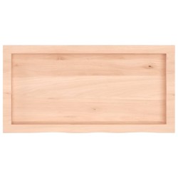 Comptoir de salle de bain 80x40x(2-4) cm bois massif non traité 