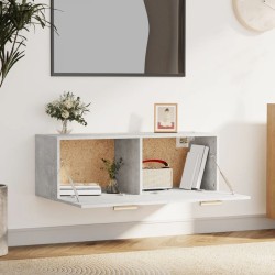 Armoire murale Gris béton 100x36,5x35 cm Bois d'ingénierie 