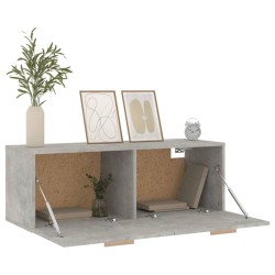 Armoire murale Gris béton 100x36,5x35 cm Bois d'ingénierie 