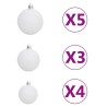Arbre de Noël artificiel pré-éclairé et boules bleu 180 cm PVC 