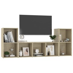 Ensemble de meubles TV 3 pcs Chêne sonoma Bois d'ingénierie 