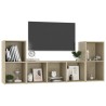 Ensemble de meubles TV 3 pcs Chêne sonoma Bois d'ingénierie 