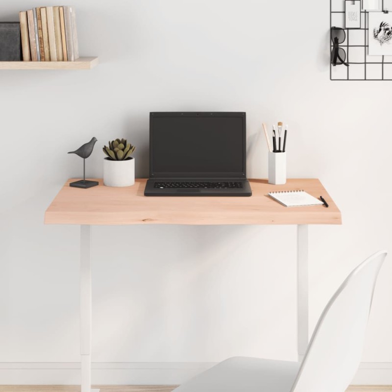 Dessus de table 80x40x(2-4) cm bois de chêne massif non traité 