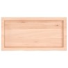 Dessus de table 80x40x(2-4) cm bois de chêne massif non traité 
