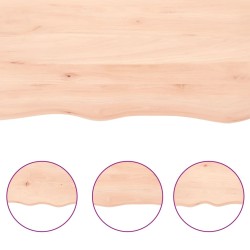Dessus de table 80x40x(2-4) cm bois de chêne massif non traité 