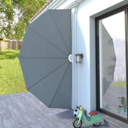 Auvent latéral pliable de terrasse Gris 200 cm  