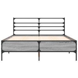 Cadre de lit sans matelas sonoma gris 120x200 cm 