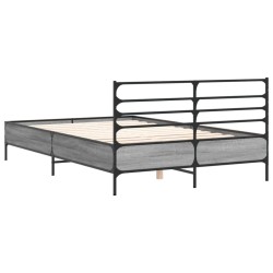 Cadre de lit sans matelas sonoma gris 120x200 cm 