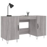 Bureau sonoma gris 140x50x75 cm bois d'ingénierie 