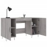 Bureau sonoma gris 140x50x75 cm bois d'ingénierie 