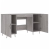 Bureau sonoma gris 140x50x75 cm bois d'ingénierie 