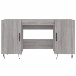 Bureau sonoma gris 140x50x75 cm bois d'ingénierie 