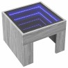 Table basse avec LED infini sonoma gris 40x40x30 cm 