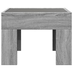 Table basse avec LED infini sonoma gris 40x40x30 cm 