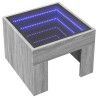 Table de chevet avec LED infini sonoma gris 40x40x30 cm 