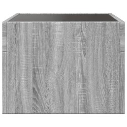 Table de chevet avec LED infini sonoma gris 40x40x30 cm 