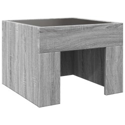 Table de chevet avec LED infini sonoma gris 40x40x30 cm 