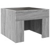 Table de chevet avec LED infini sonoma gris 40x40x30 cm 