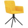 Chaises pivotantes à manger lot de 2 Jaune Velours 