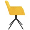 Chaises pivotantes à manger lot de 2 Jaune Velours 