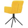 Chaises pivotantes à manger lot de 2 Jaune Velours 