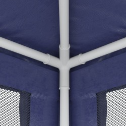Tente de fête avec 8 parois latérales en maille Bleu 3x9 m PEHD 