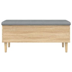 Banc de rangement chêne sonoma 102x42x46 cm bois d'ingénierie 