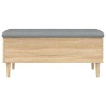 Banc de rangement chêne sonoma 102x42x46 cm bois d'ingénierie 