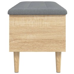 Banc de rangement chêne sonoma 102x42x46 cm bois d'ingénierie 