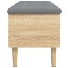 Banc de rangement chêne sonoma 102x42x46 cm bois d'ingénierie 