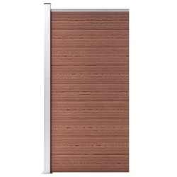 Panneau de clôture WPC 95x186 cm Marron 
