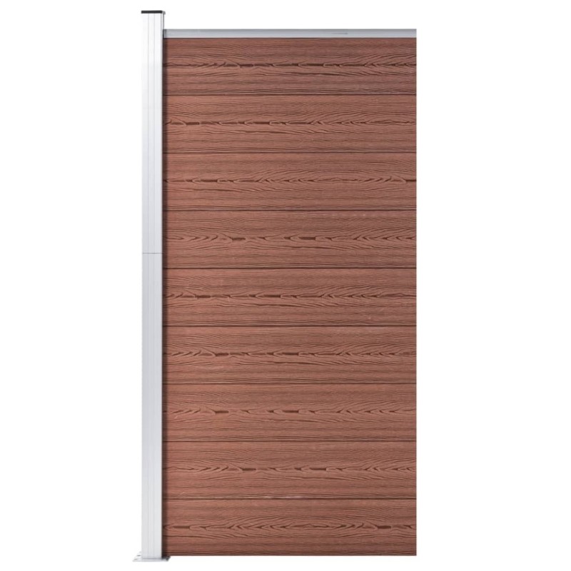 Panneau de clôture WPC 95x186 cm Marron 