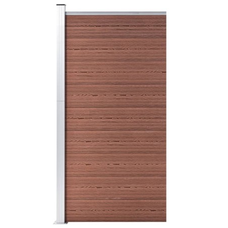 Panneau de clôture WPC 95x186 cm Marron 