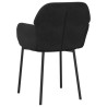 Chaises à manger lot de 2 Noir Velours 
