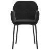 Chaises à manger lot de 2 Noir Velours 