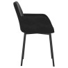 Chaises à manger lot de 2 Noir Velours 