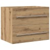 Armoire lavabo de salle de bain chêne artisanal bois ingénierie 